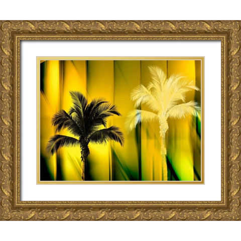 One Blond Gold Ornate Wood Framed Art Print with Double Matting by PI Studio
