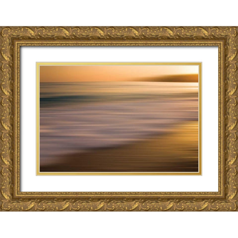 Brilliant Gold Ornate Wood Framed Art Print with Double Matting by PI Studio