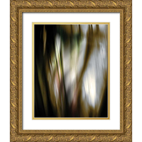 Organic III Gold Ornate Wood Framed Art Print with Double Matting by PI Studio