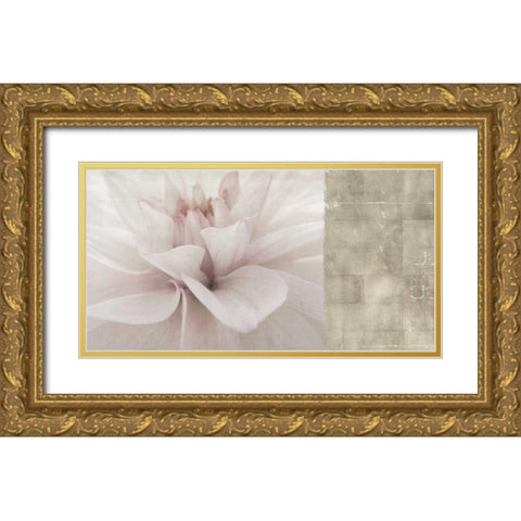 Softness Gold Ornate Wood Framed Art Print with Double Matting by PI Studio