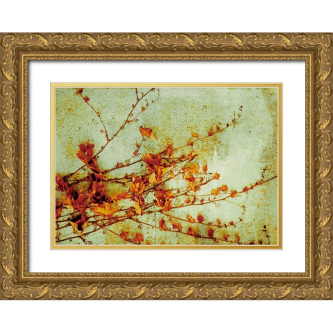 Persimmon Gold Ornate Wood Framed Art Print with Double Matting by PI Studio