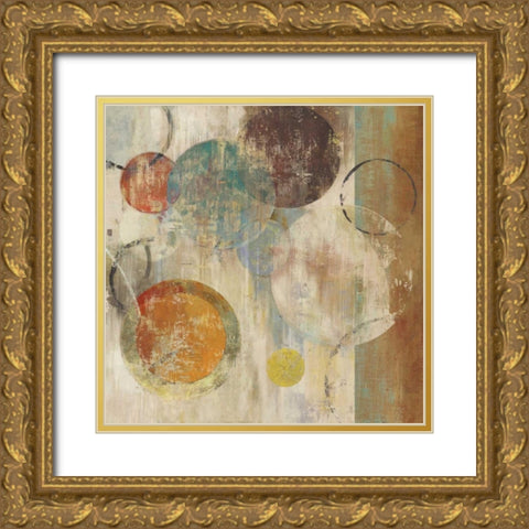 Bubbles Gold Ornate Wood Framed Art Print with Double Matting by PI Studio