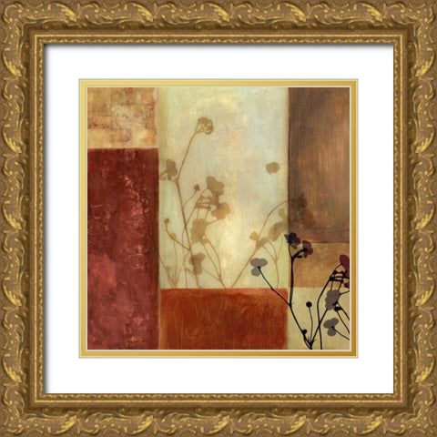 Raku Gold Ornate Wood Framed Art Print with Double Matting by PI Studio