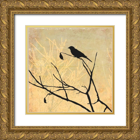 Perched Gold Ornate Wood Framed Art Print with Double Matting by PI Studio