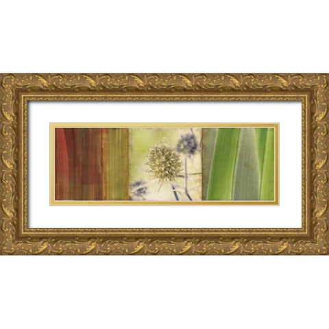 Organics Gold Ornate Wood Framed Art Print with Double Matting by PI Studio