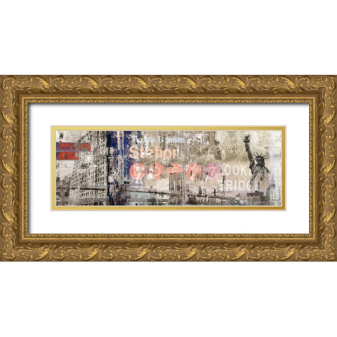 Cube 8 Gold Ornate Wood Framed Art Print with Double Matting by PI Studio