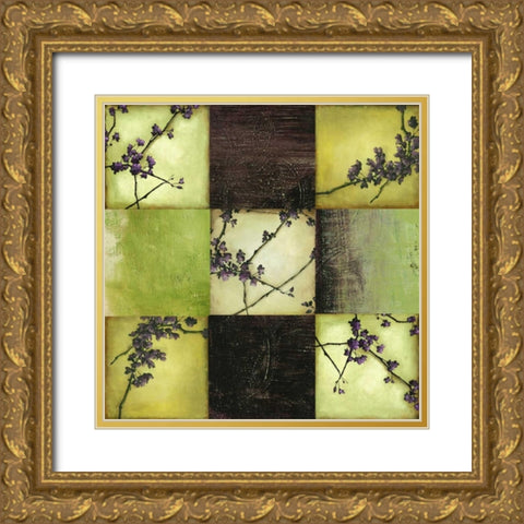 Tendrils Gold Ornate Wood Framed Art Print with Double Matting by PI Studio