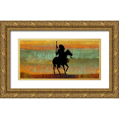 Big Shadow Gold Ornate Wood Framed Art Print with Double Matting by PI Studio