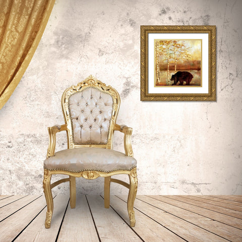 Great Bear Gold Ornate Wood Framed Art Print with Double Matting by PI Studio