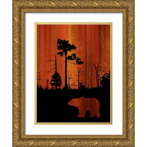 Great Claw Gold Ornate Wood Framed Art Print with Double Matting by PI Studio