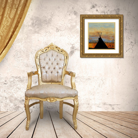 Sharp Mountain Gold Ornate Wood Framed Art Print with Double Matting by PI Studio