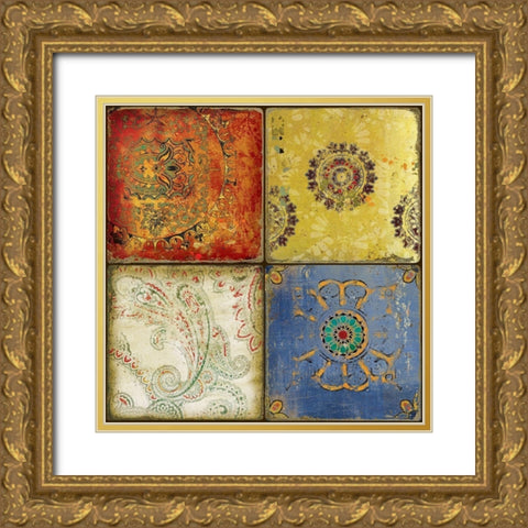 FreckledÂ  Gold Ornate Wood Framed Art Print with Double Matting by PI Studio