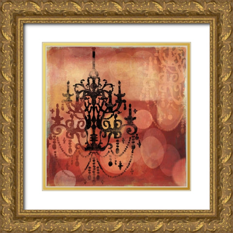 Ombre Gold Ornate Wood Framed Art Print with Double Matting by PI Studio