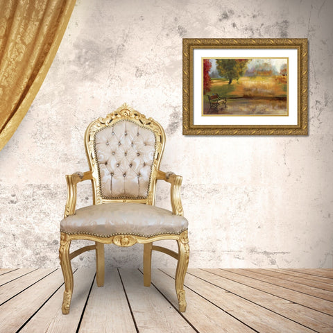 Waiting for You Gold Ornate Wood Framed Art Print with Double Matting by PI Studio