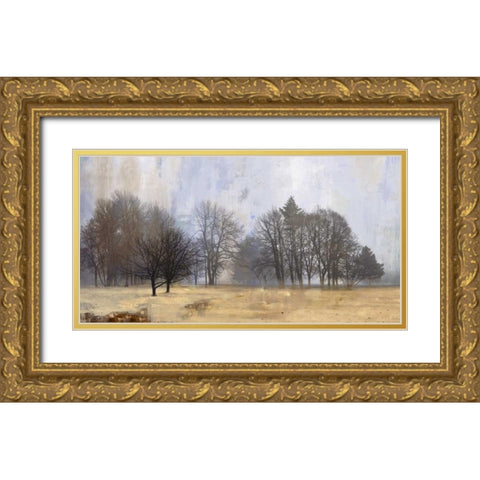 Halo Gold Ornate Wood Framed Art Print with Double Matting by PI Studio