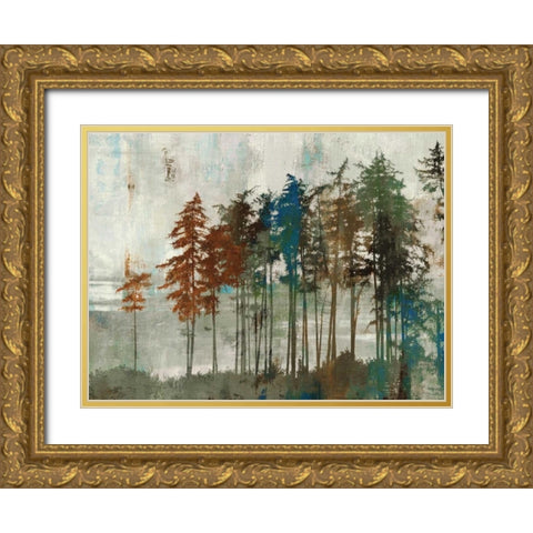 Aspen Gold Ornate Wood Framed Art Print with Double Matting by PI Studio