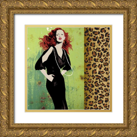 Vixen Gold Ornate Wood Framed Art Print with Double Matting by PI Studio