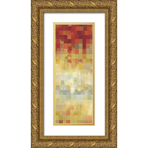 Faceted Gold Ornate Wood Framed Art Print with Double Matting by PI Studio