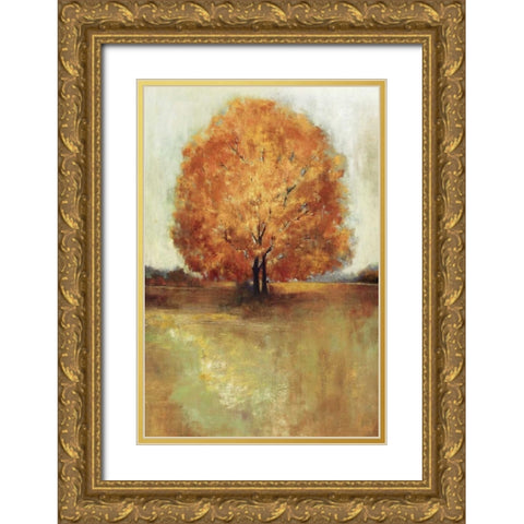 Field of Dreams Panel  Gold Ornate Wood Framed Art Print with Double Matting by PI Studio
