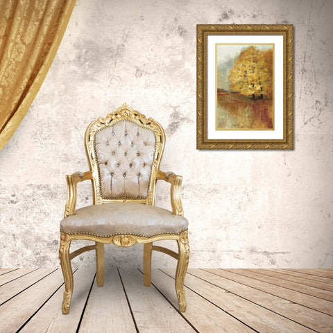 Repose Panel Gold Ornate Wood Framed Art Print with Double Matting by PI Studio