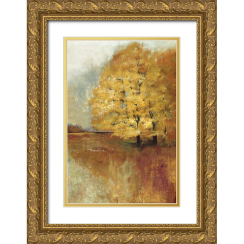 Repose Panel Gold Ornate Wood Framed Art Print with Double Matting by PI Studio