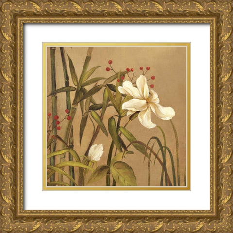 Bamboo Beuaty I Gold Ornate Wood Framed Art Print with Double Matting by PI Studio