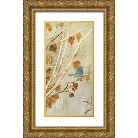 Singing Panel I Gold Ornate Wood Framed Art Print with Double Matting by PI Studio