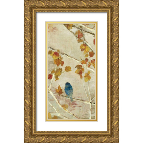 Singing Panel II Gold Ornate Wood Framed Art Print with Double Matting by PI Studio