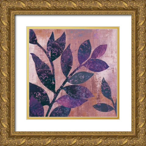 Viola I Gold Ornate Wood Framed Art Print with Double Matting by PI Studio