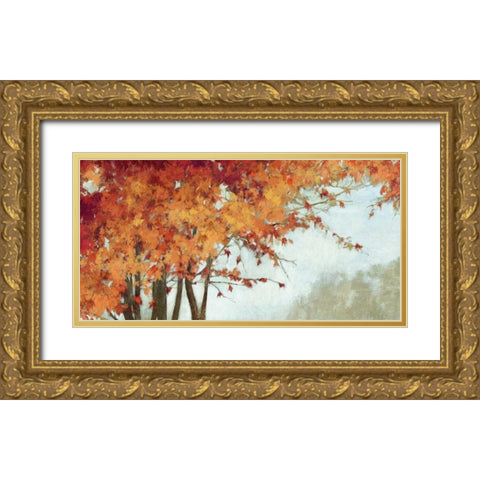 Fall Canopy I Gold Ornate Wood Framed Art Print with Double Matting by PI Studio