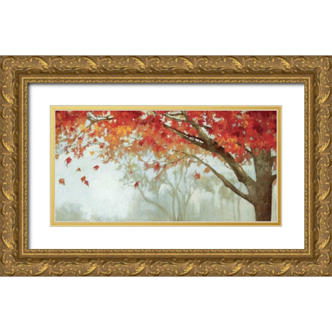 Fall Canopy II Gold Ornate Wood Framed Art Print with Double Matting by PI Studio