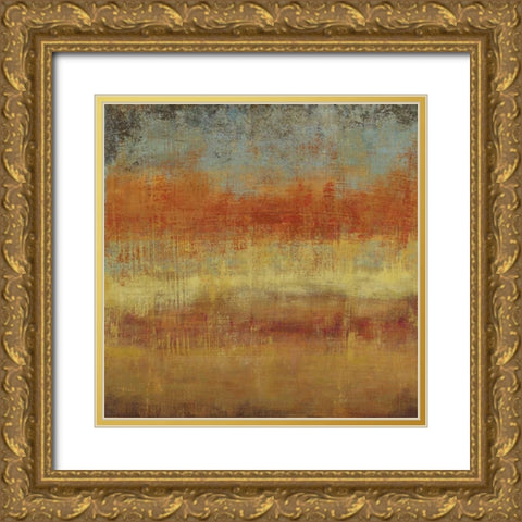 Subtle IV Gold Ornate Wood Framed Art Print with Double Matting by PI Studio