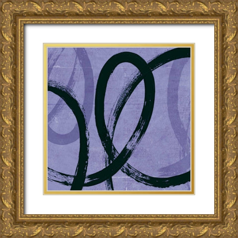 Loopy II Gold Ornate Wood Framed Art Print with Double Matting by PI Studio