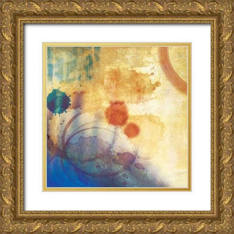 Tie Dye II Gold Ornate Wood Framed Art Print with Double Matting by PI Studio