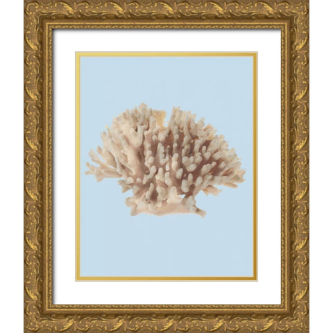 Coral I Gold Ornate Wood Framed Art Print with Double Matting by PI Studio