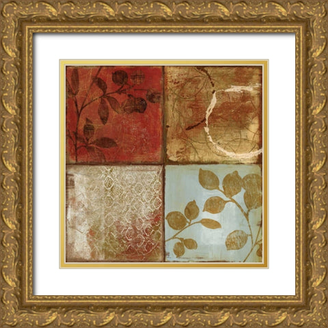 Treasures II Gold Ornate Wood Framed Art Print with Double Matting by PI Studio