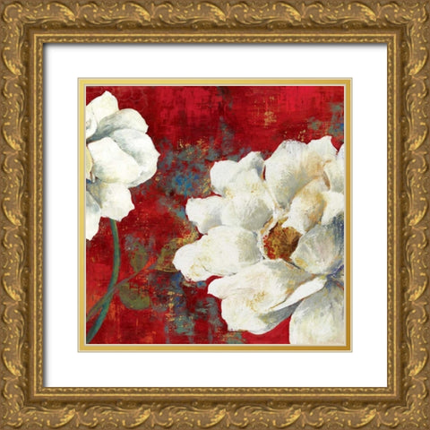 Velvet I Gold Ornate Wood Framed Art Print with Double Matting by PI Studio