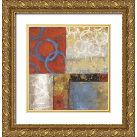 Orange Crush Gold Ornate Wood Framed Art Print with Double Matting by PI Studio