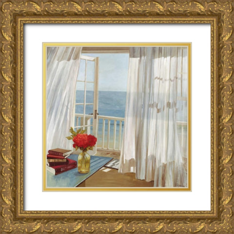 In the Breeze Gold Ornate Wood Framed Art Print with Double Matting by PI Studio