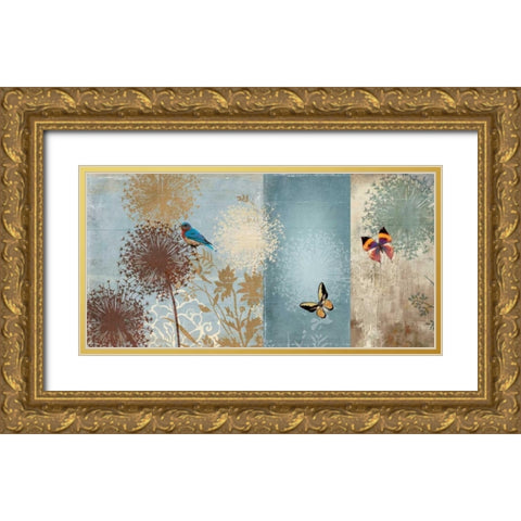 Flights of Fancy Gold Ornate Wood Framed Art Print with Double Matting by PI Studio