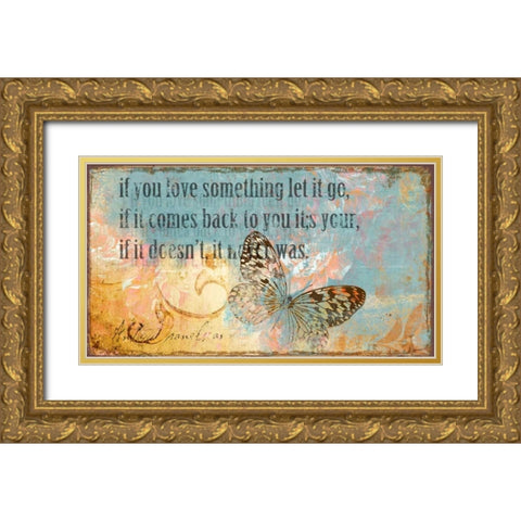 Let it Go Gold Ornate Wood Framed Art Print with Double Matting by PI Studio