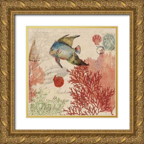 Under the Sea I Gold Ornate Wood Framed Art Print with Double Matting by PI Studio