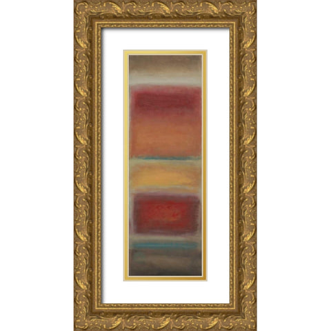 Fields Gold Ornate Wood Framed Art Print with Double Matting by PI Studio