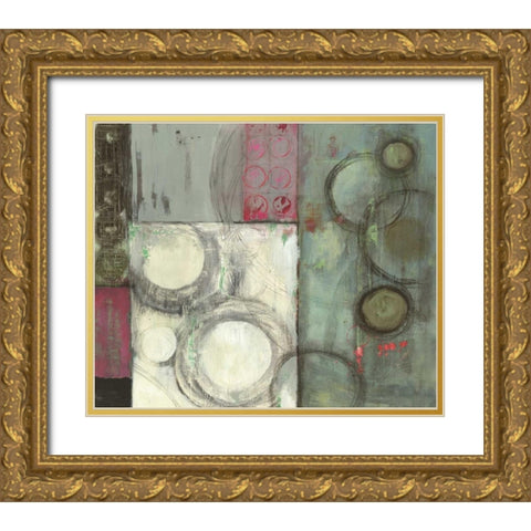 Grey in Motion Gold Ornate Wood Framed Art Print with Double Matting by PI Studio