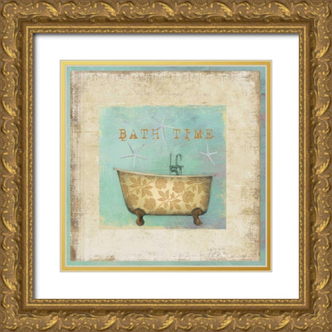 Bath Time Gold Ornate Wood Framed Art Print with Double Matting by PI Studio