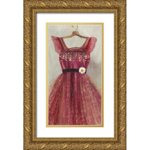 Favourite Dress Gold Ornate Wood Framed Art Print with Double Matting by PI Studio