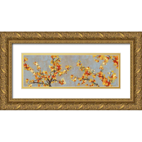 Bittersweet Branch I Gold Ornate Wood Framed Art Print with Double Matting by PI Studio