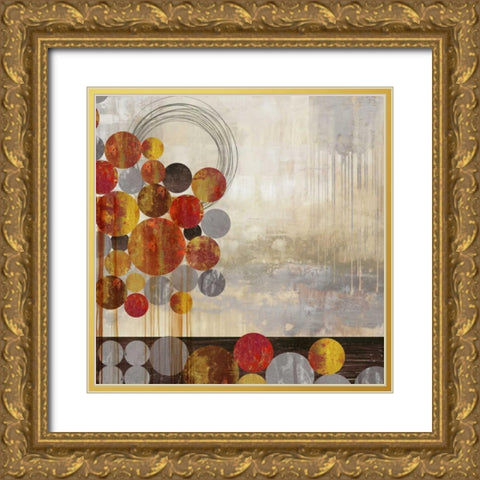 Sphere Scape Gold Ornate Wood Framed Art Print with Double Matting by PI Studio