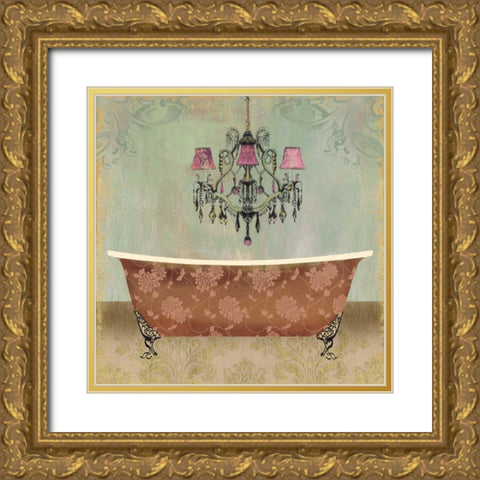 Boudoir Bath I Gold Ornate Wood Framed Art Print with Double Matting by PI Studio