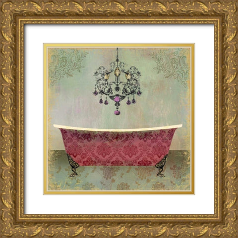 Boudoir Bath II Gold Ornate Wood Framed Art Print with Double Matting by PI Studio